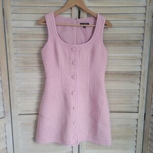 J.CREW Sophia Pink Tweed Mini Dress Sleevless size 4 Euc